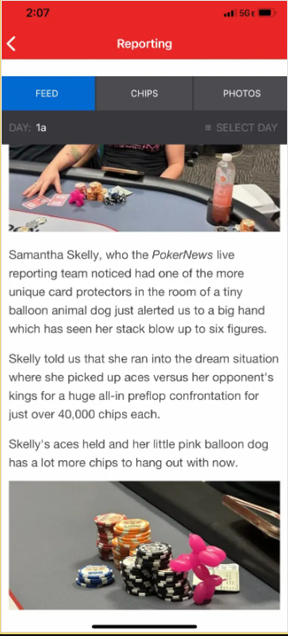 Tournament coverage · Table personality — tournament reporting screenshot.